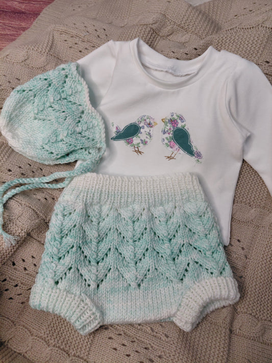18-20inch Handknitted pants set & tshirt