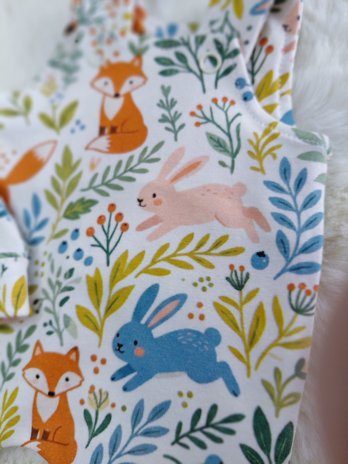14-15inch Autumn forest animals Dungarees & Beanie