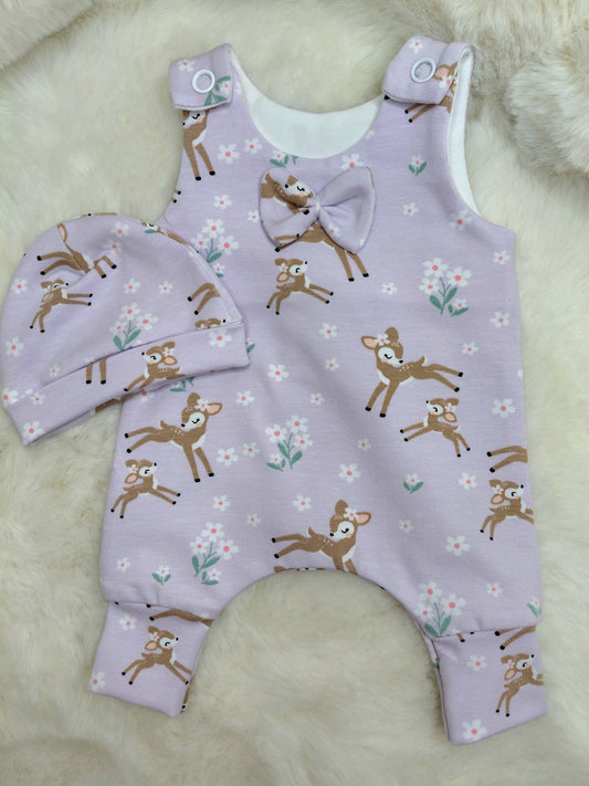 12-13inch hareem Romper & hat set