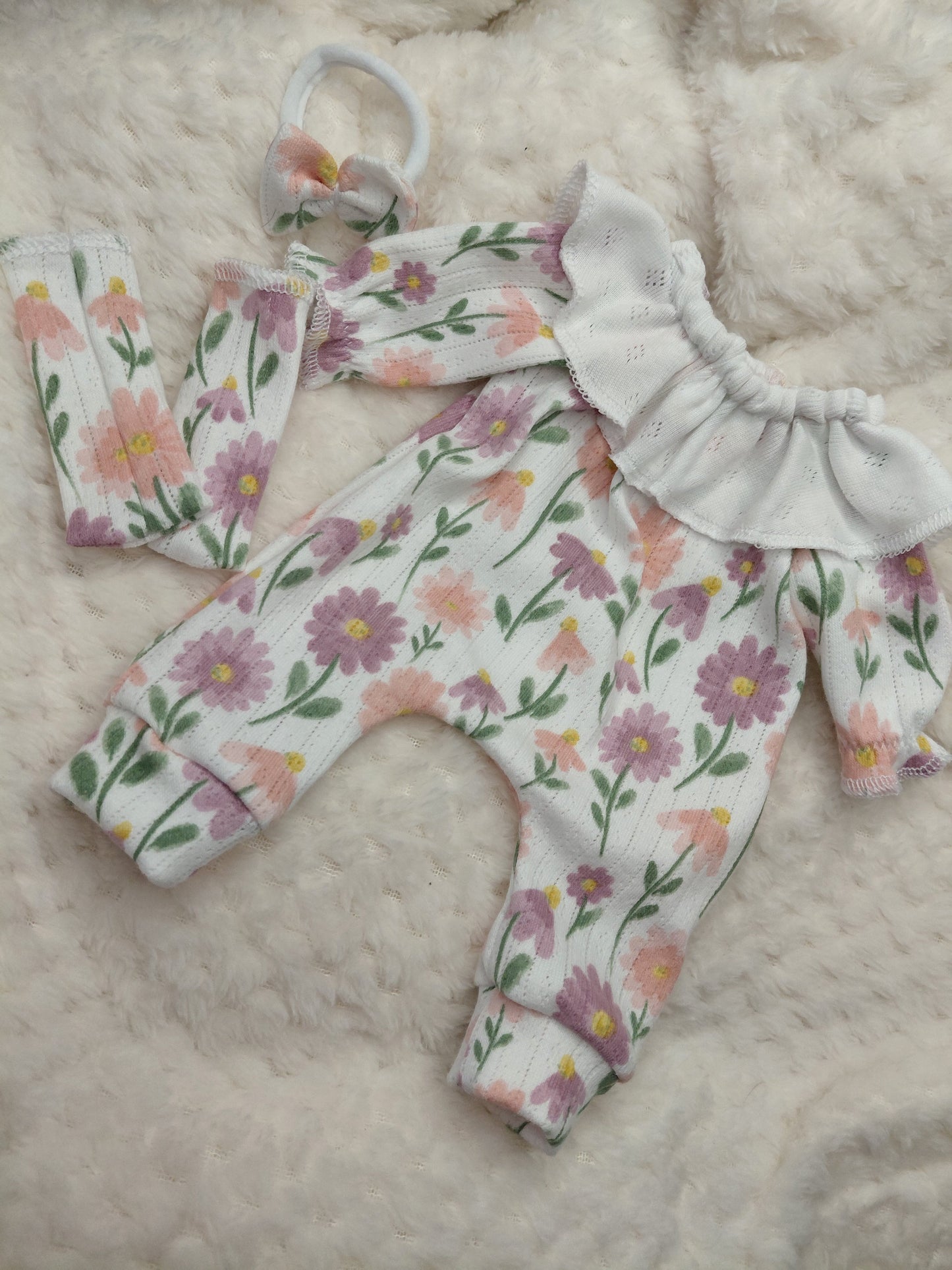 12-13 inch Ruffle romper set