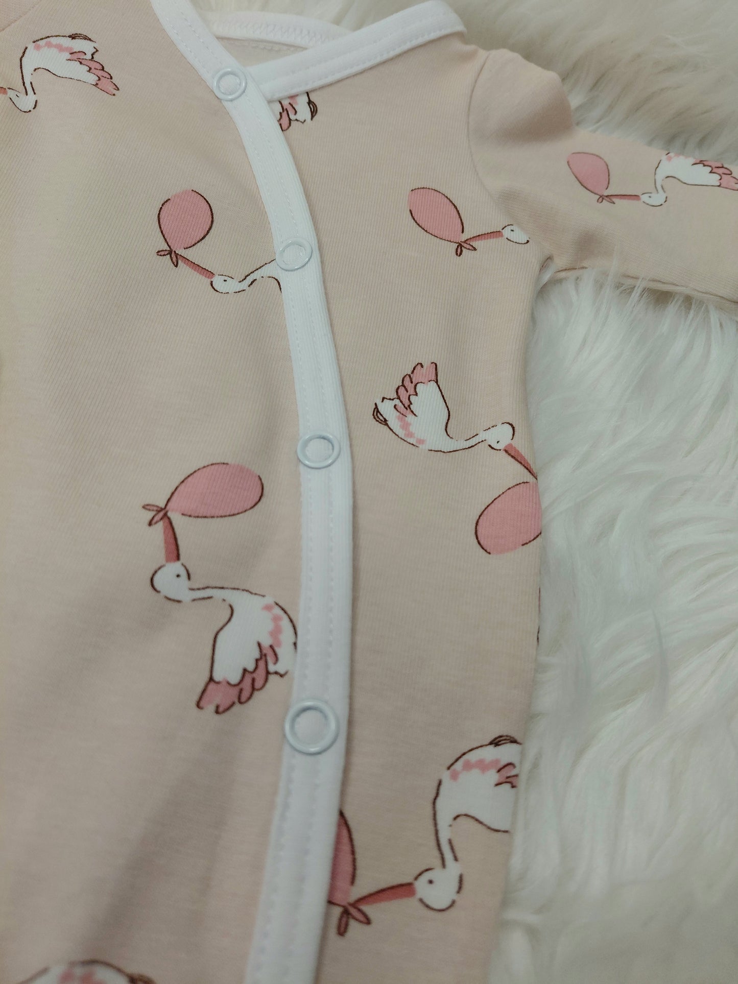 16-17inch stork sleepsuit