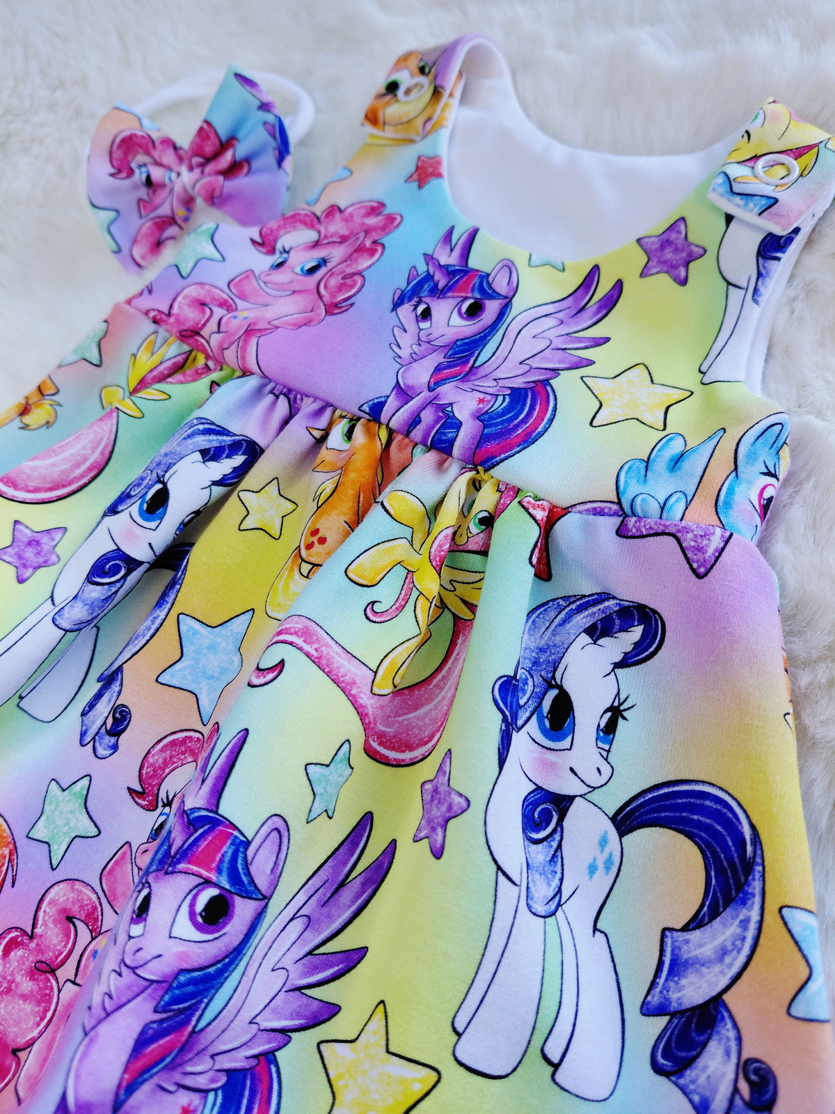 16-17inch Pretty ponys Pinafore style dress set