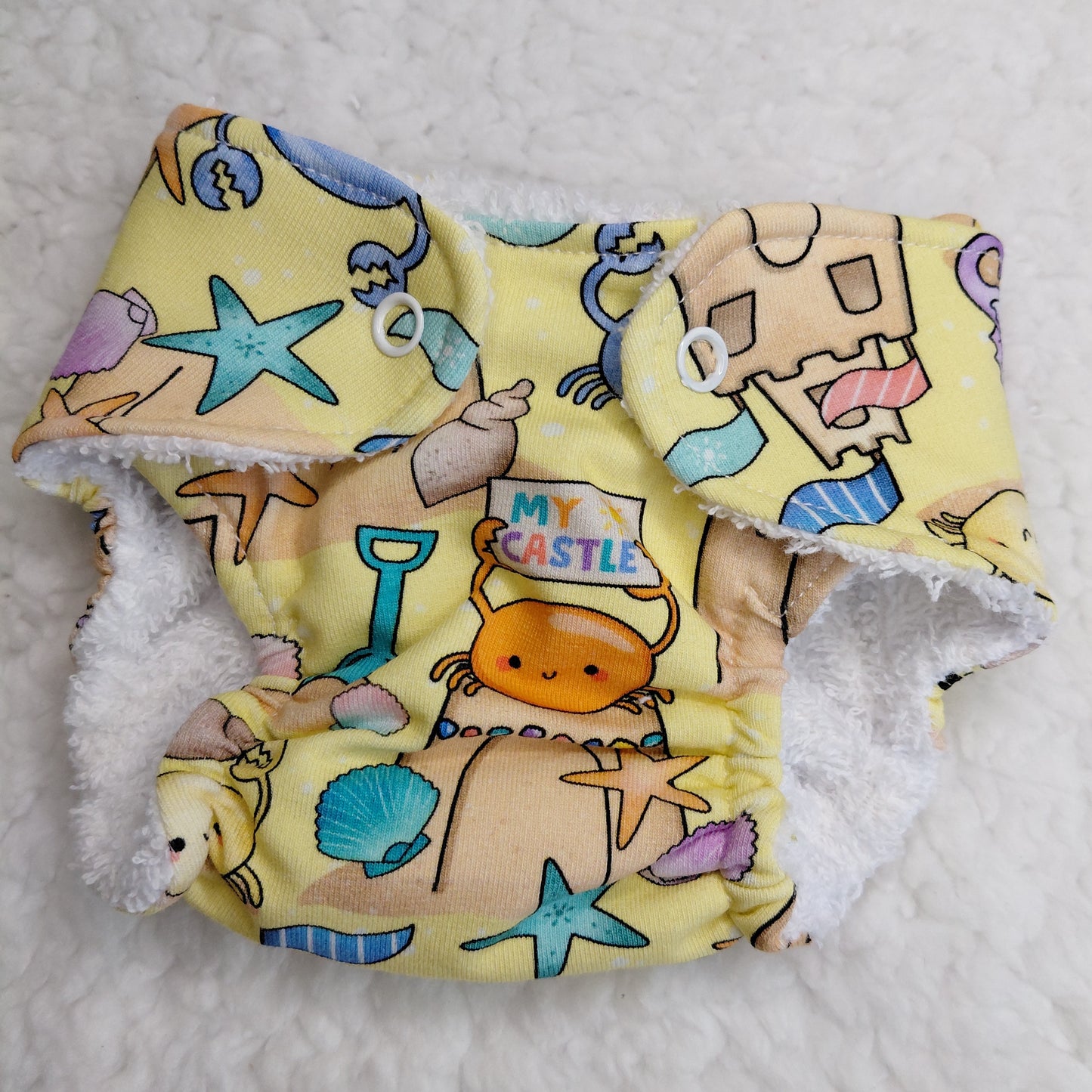 Luxury nappy - Medium 16-17inch Seaside