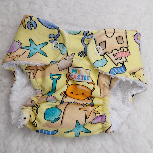 Luxury nappy - Medium 16-17inch Seaside