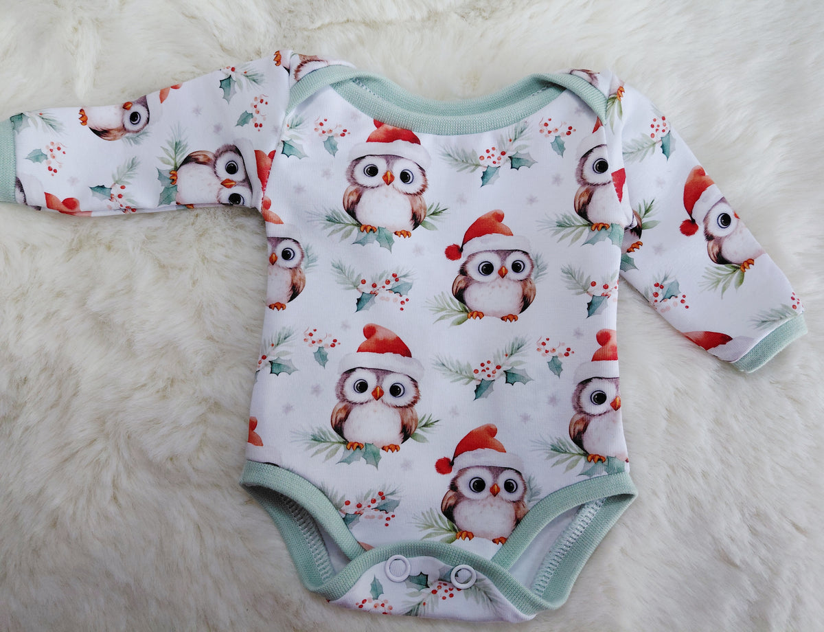 14-15 inch winter Owl  bodysuit