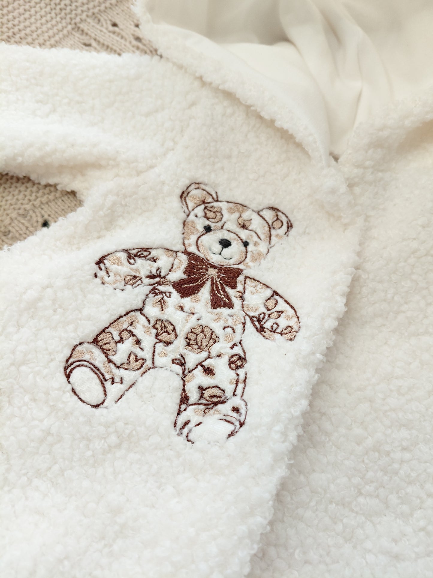 18-20inch Fleece embroidered all in one & mitts