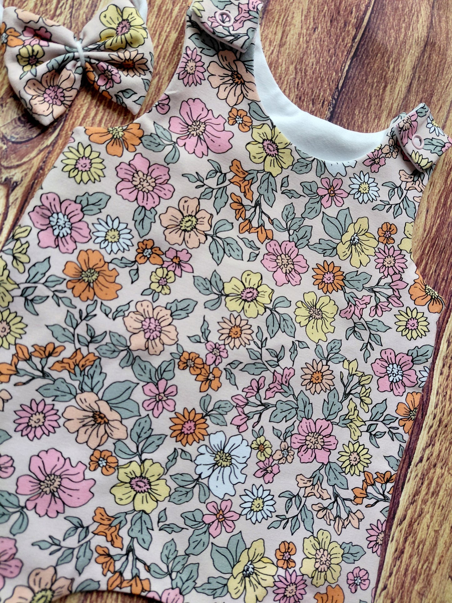 18-19inch Preemie Hareem Romper and bow