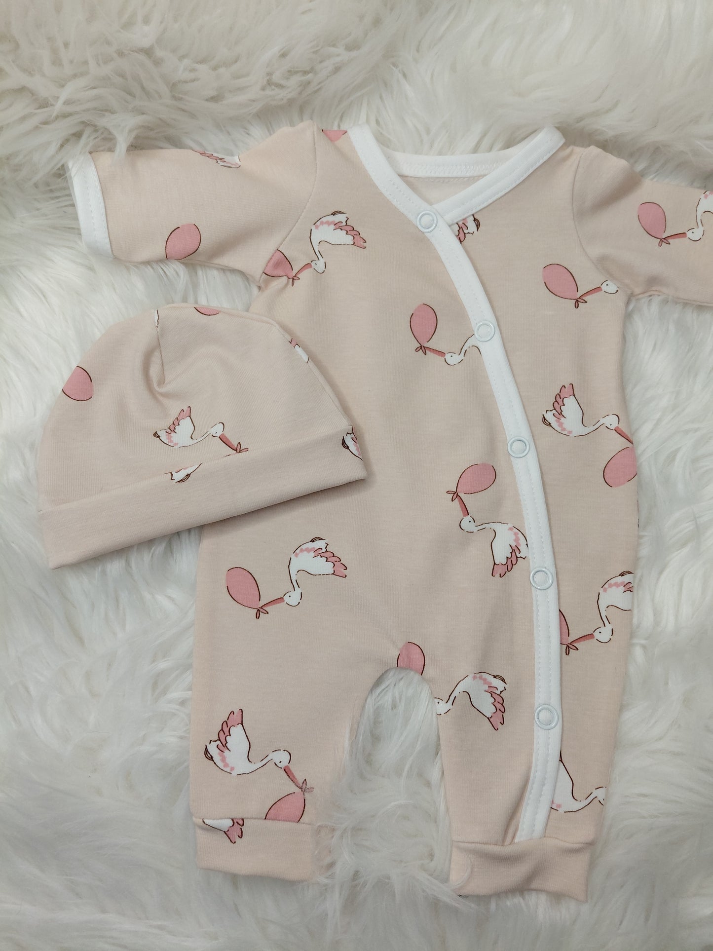 16-17inch stork sleepsuit