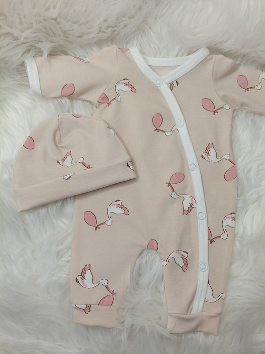 16-17inch stork sleepsuit
