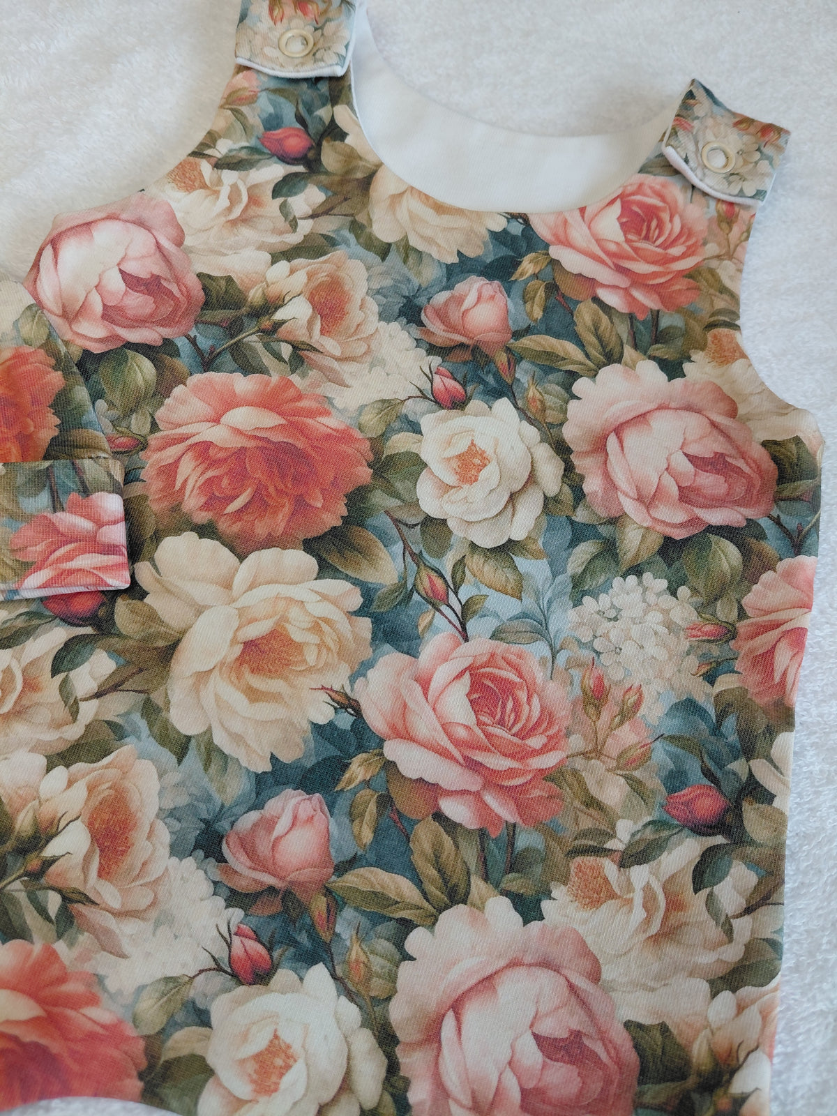 16-17 inch vintage roses Hareem Romper & beanie