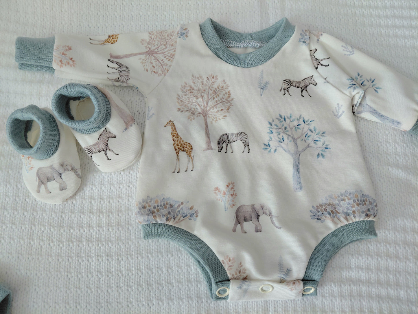 16-17 inch Safari Sweater style romper set