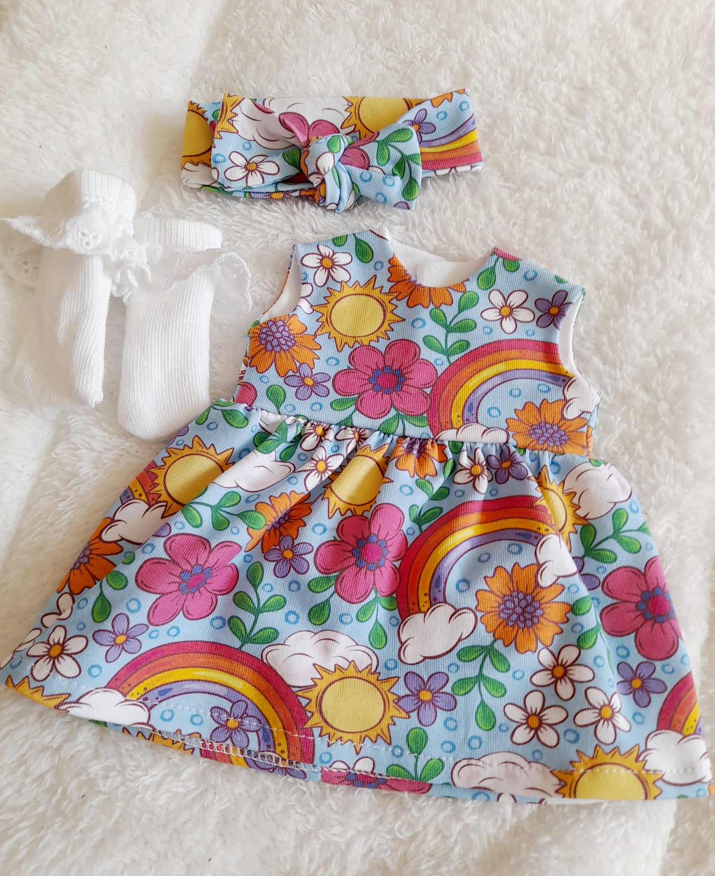 12-13inch Rainbow Dress set