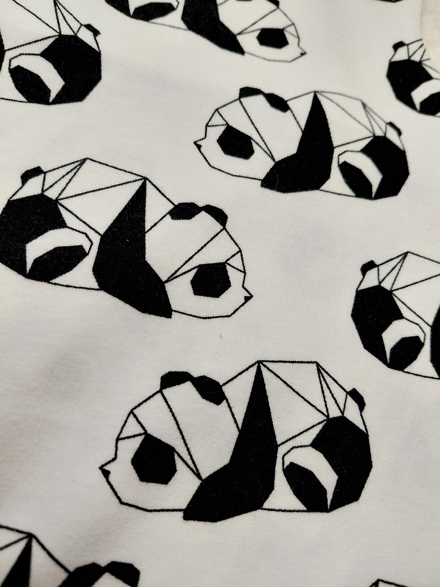16-17 inch Origami panda hareem Romper & hat