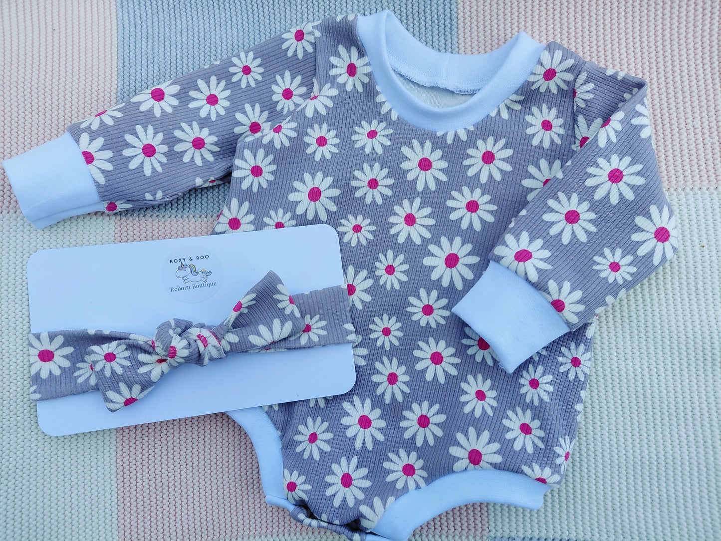 19-20inch Slouchy sweater romper & headband