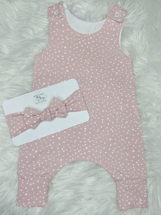 20-21inch Newborn Hareem Romper & Tied headband