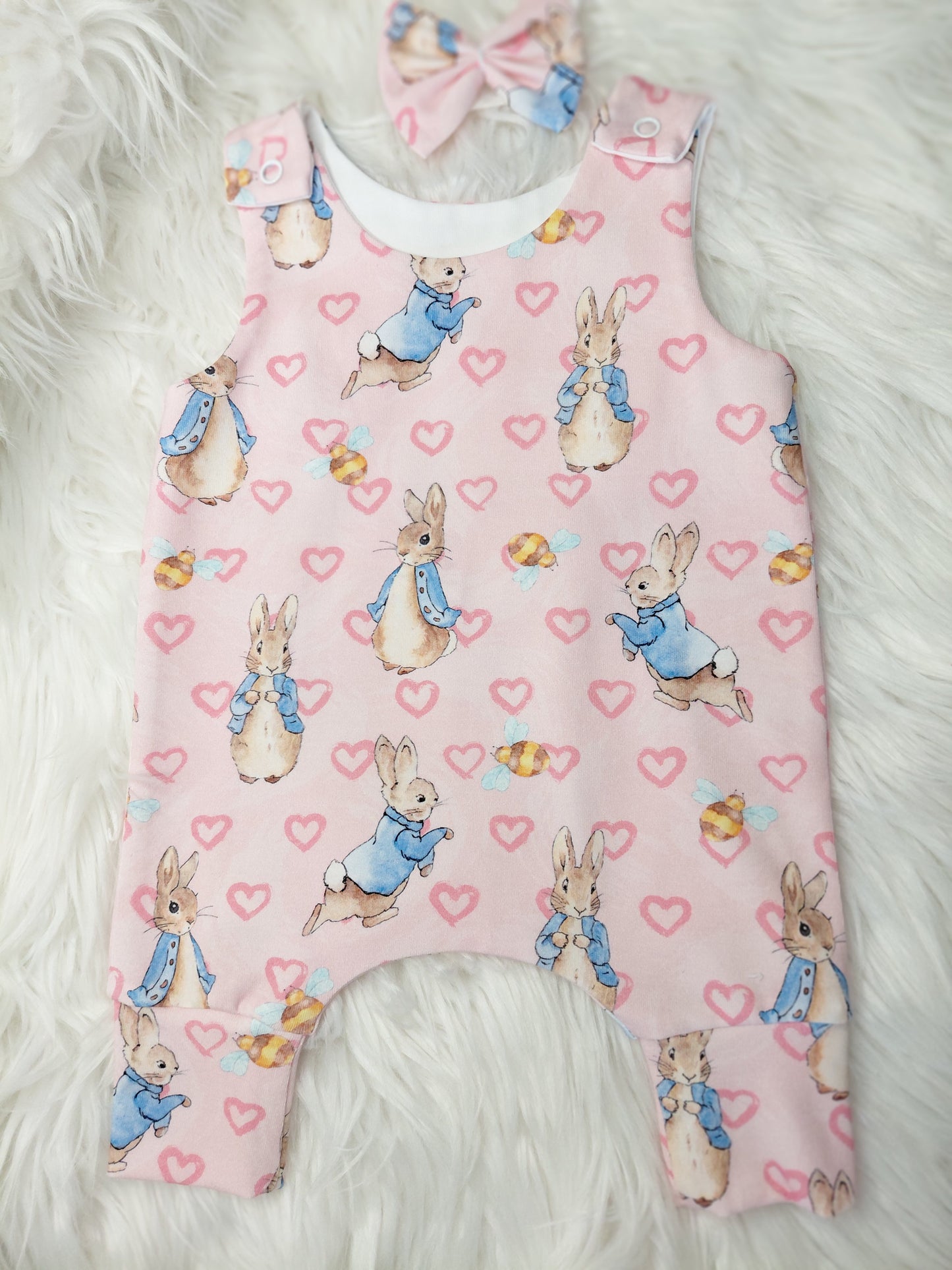 18-19inch Preemie  Hareem Romper and hairbow