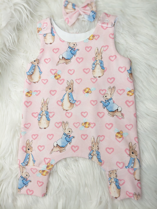 18-19inch Preemie  Hareem Romper and hairbow