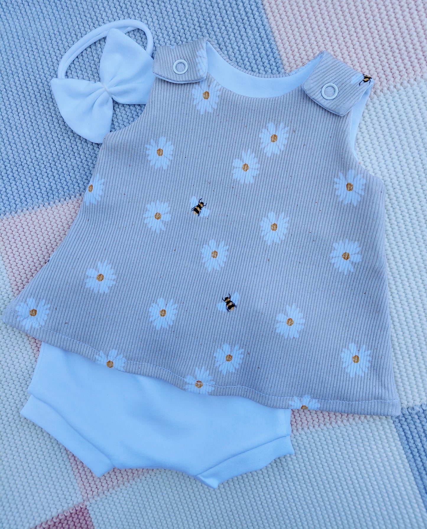15-16inch pinafore & pants set