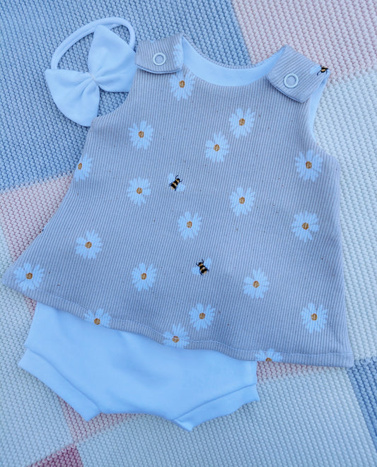 15-16inch pinafore & pants set