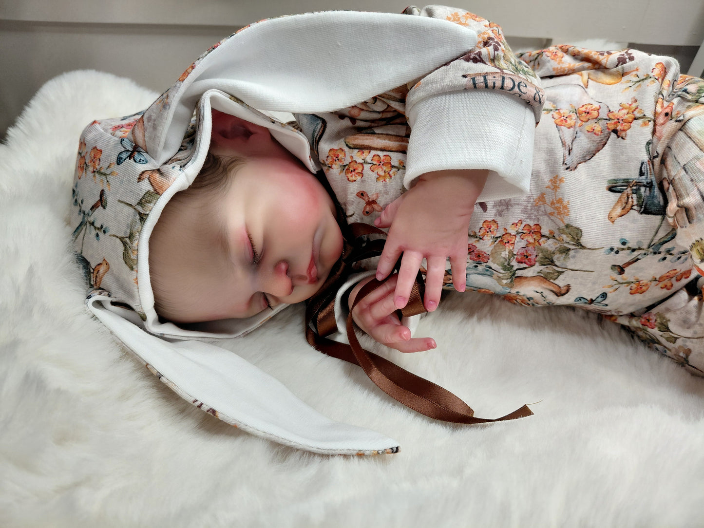 17-18inch Bunny Envelope back sleeper & bonnet