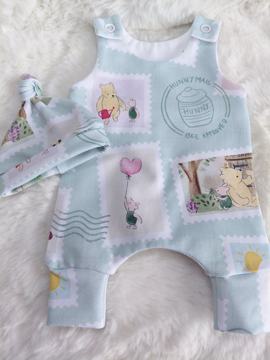12-13inch hareem Romper & hat set