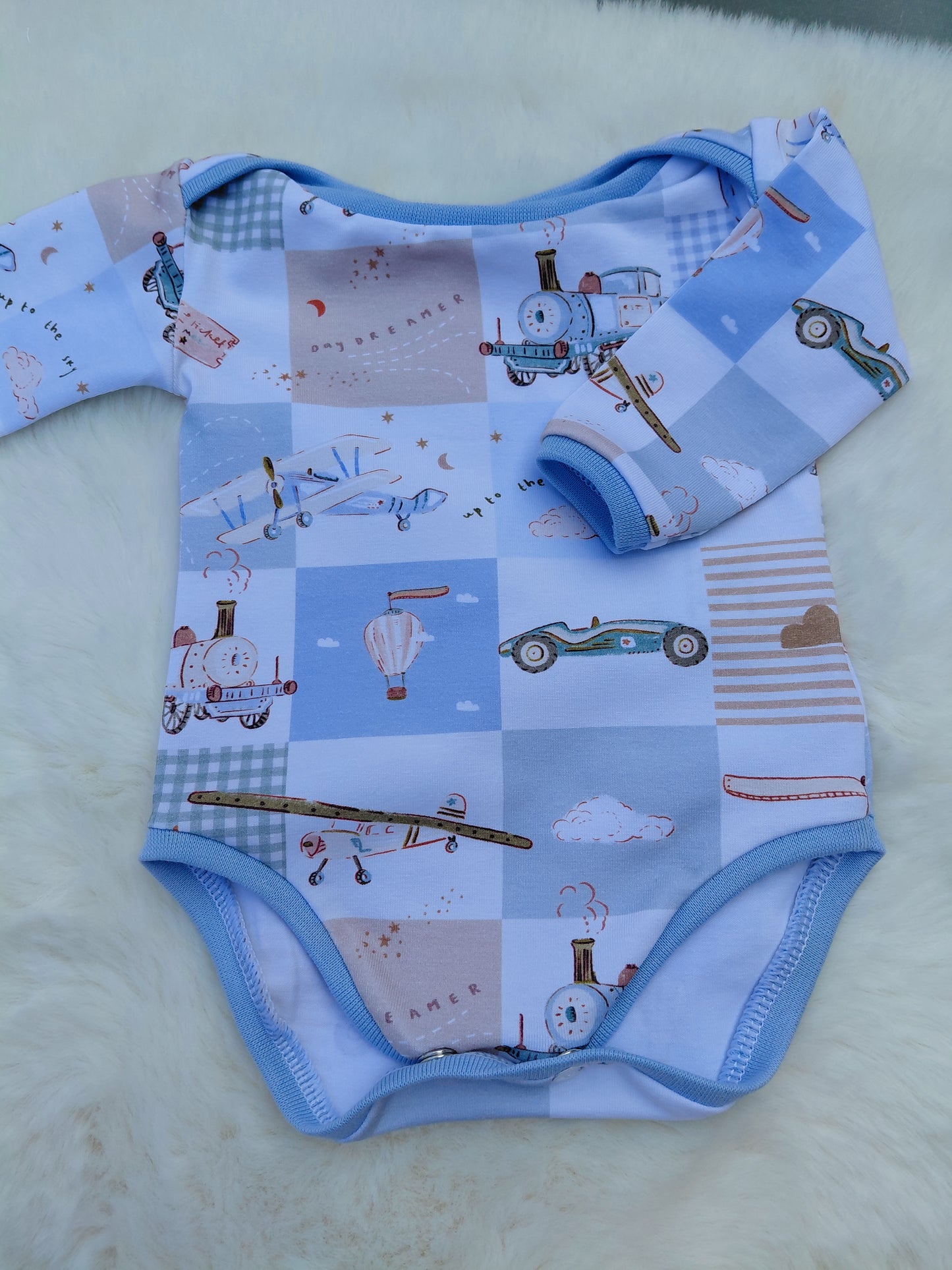 19-20inch Patchwork boy bodysuit