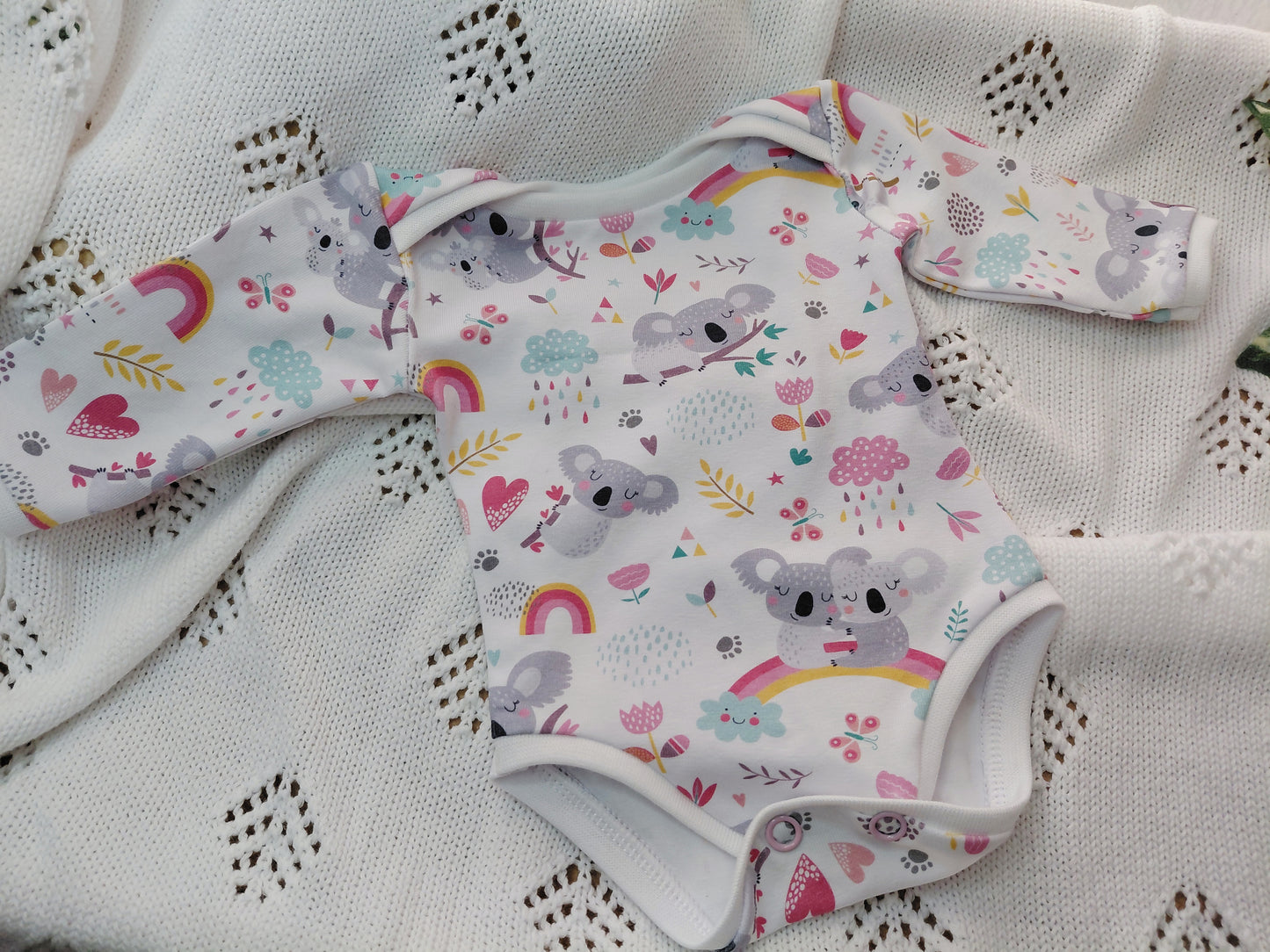 16-17 inch koala rainbow bodysuit