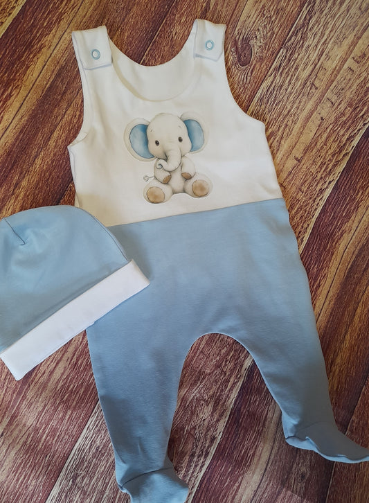 Newborn 20-21inch ele footed Romper