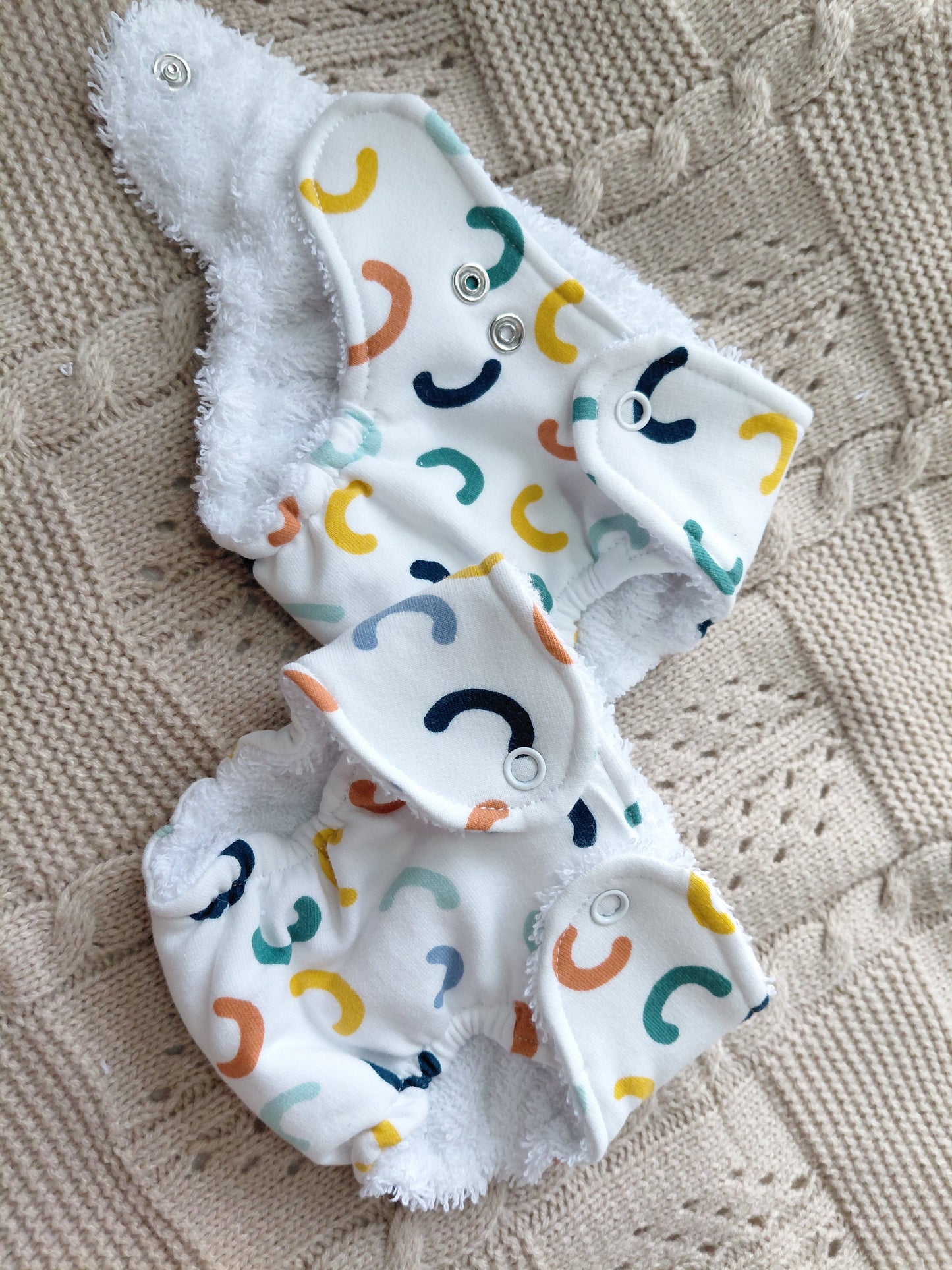 Luxury elasticated Nappy - Small (14-15inch doll)