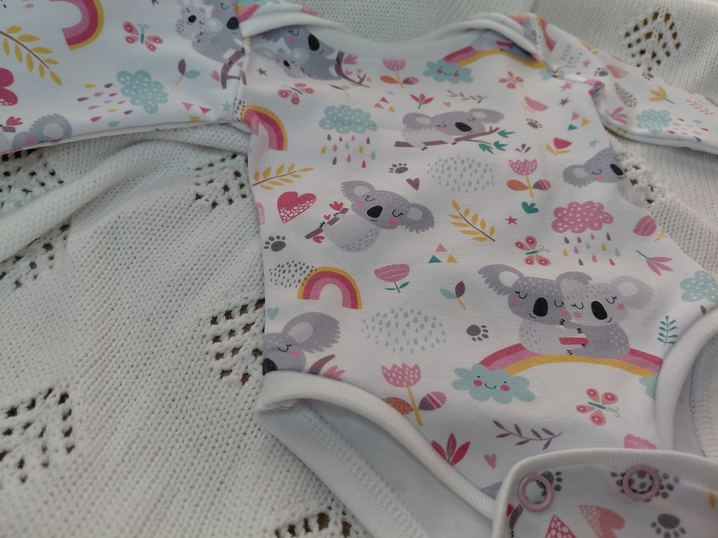 16-17 inch koala rainbow bodysuit