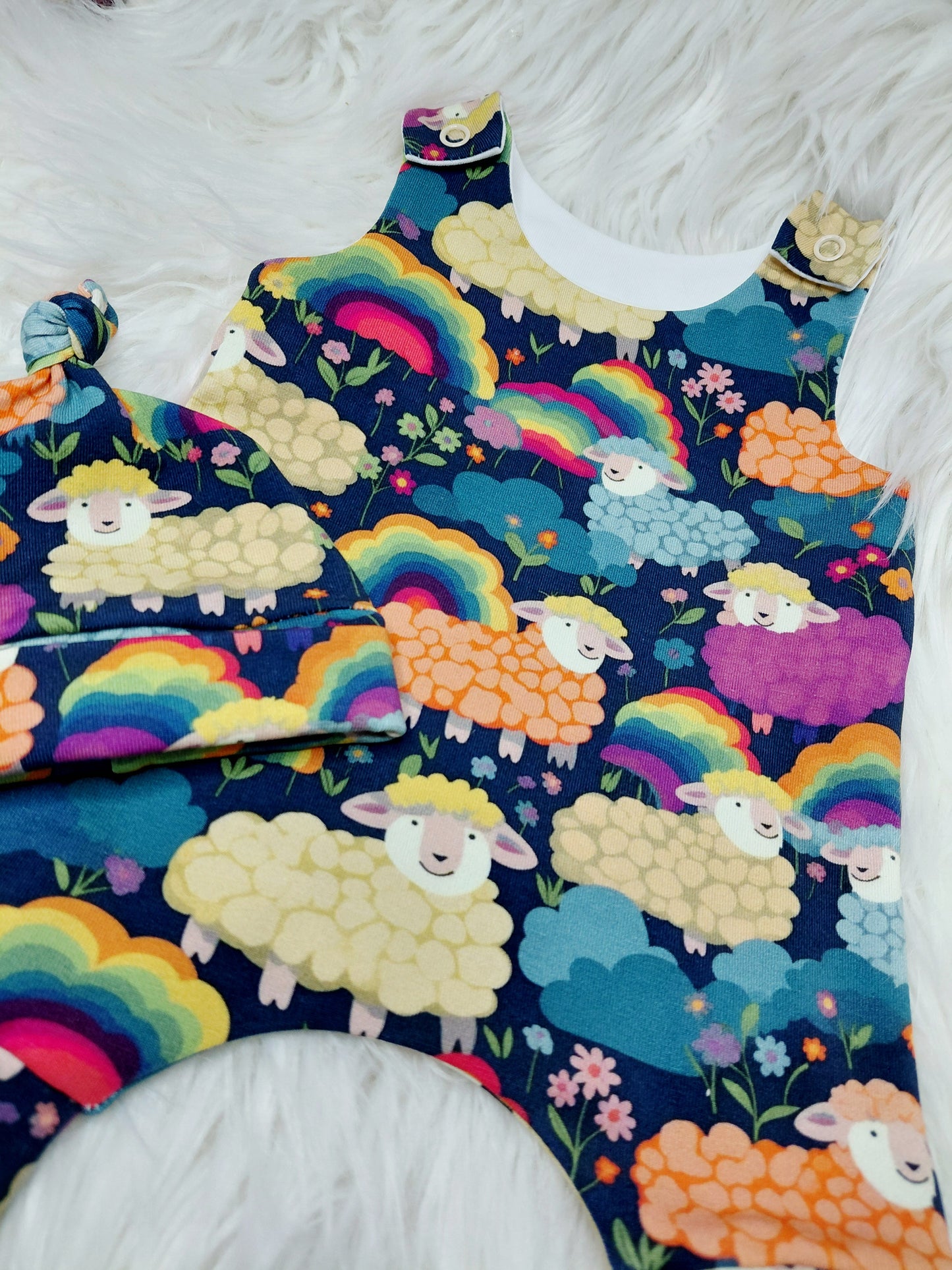 16-17 inch sheep Hareem Romper & hat