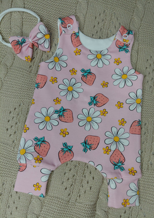 18-19inch Preemie Hareem Romper and hairbow