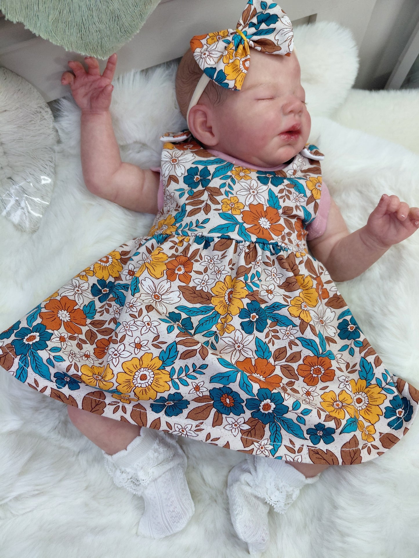 16-17inch Pinafore style dress set