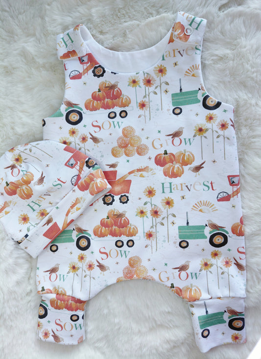 18-19inch  Preemie Hareem Romper and hat