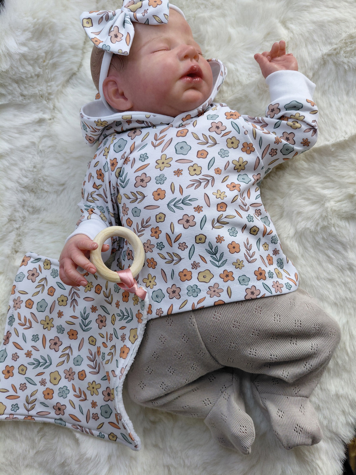 16-17 inch footed leggings & Hoody set