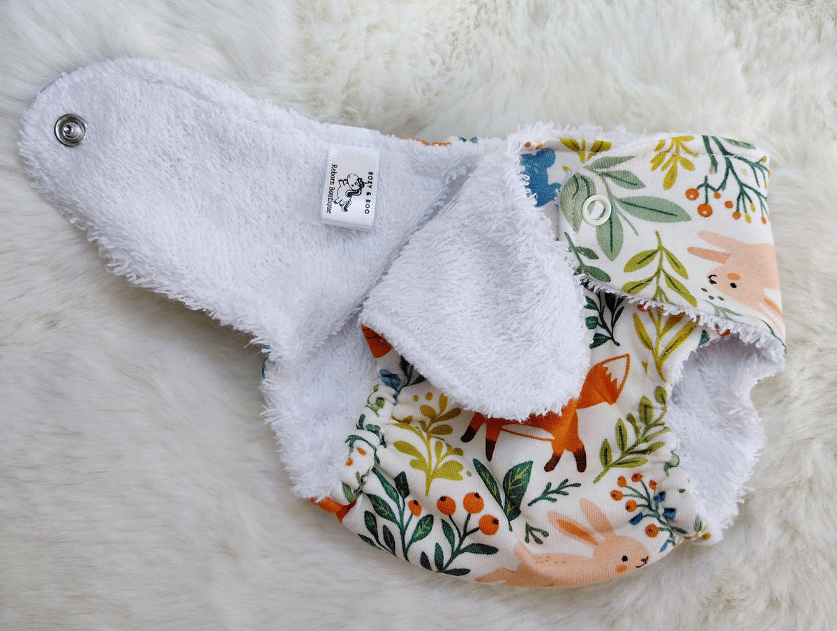 Luxury elasticated Nappy - large (18-19/20inch)