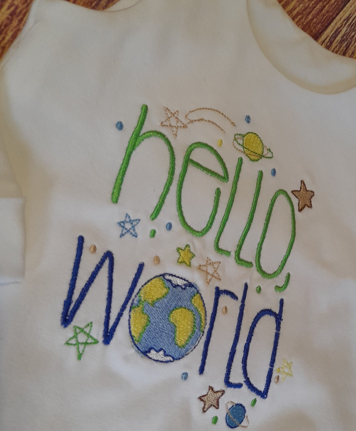 18-19 inch Preemie embroidered Hareem Romper & hat