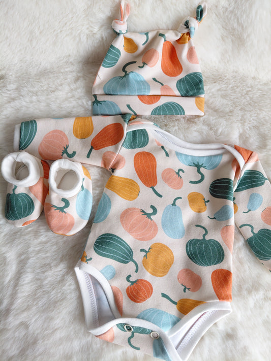16-17 inch Pumpkin bodysuit set