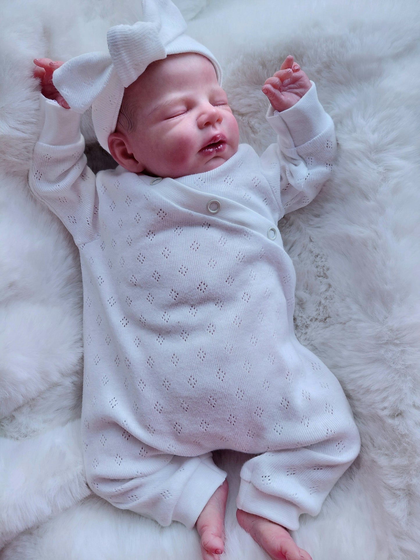 16-17inch Crossover sleepsuit & tied headband