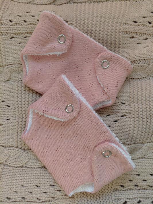 12-13 inch Vintage pink pointelle nappy