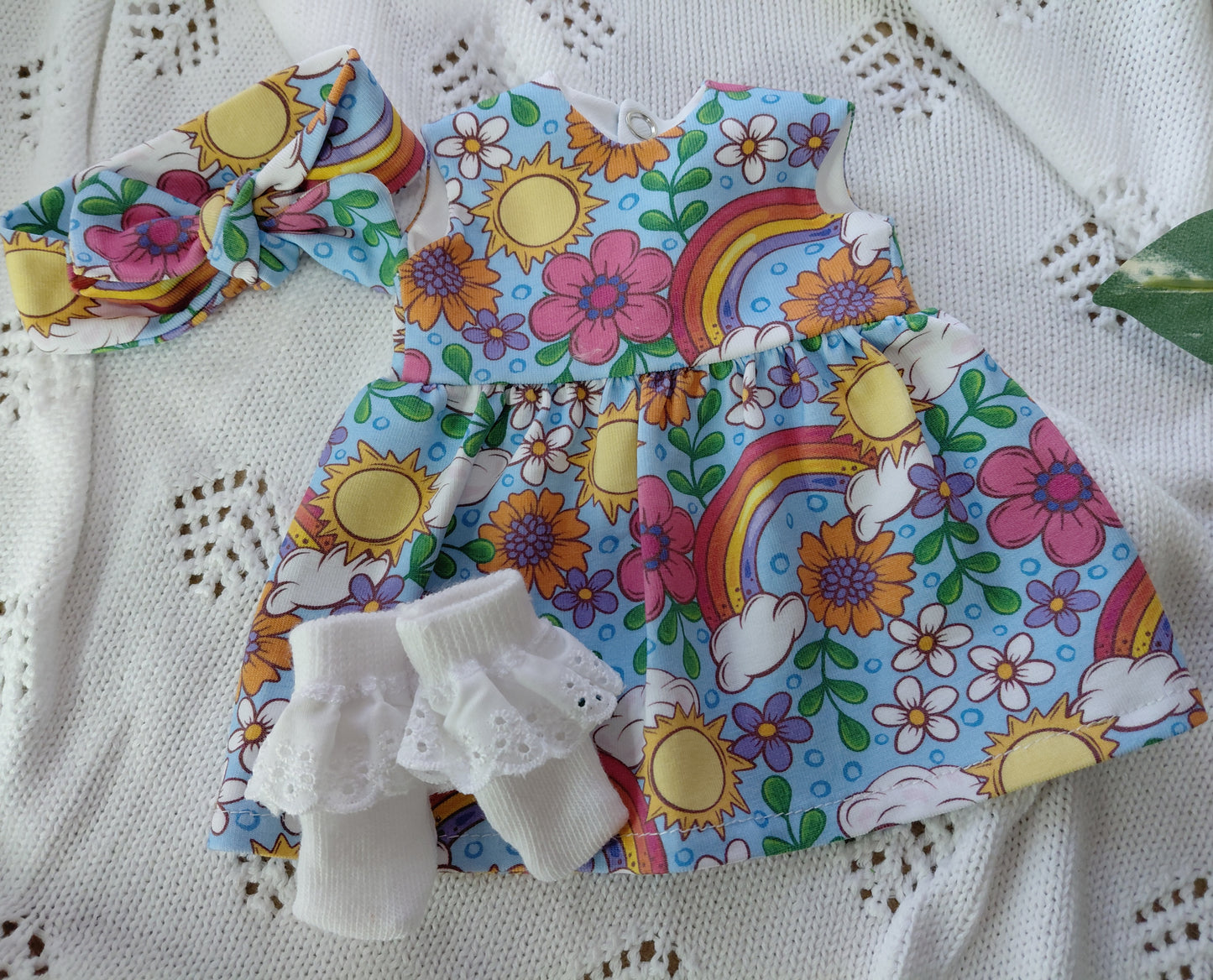 12-13inch Rainbow Dress set