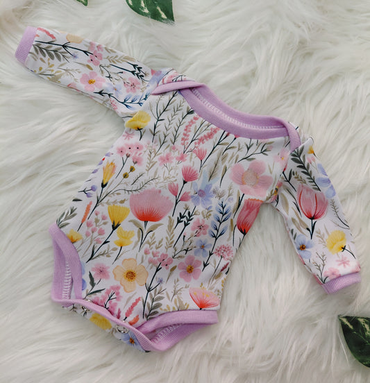 12-13inch wild flowers bodysuit