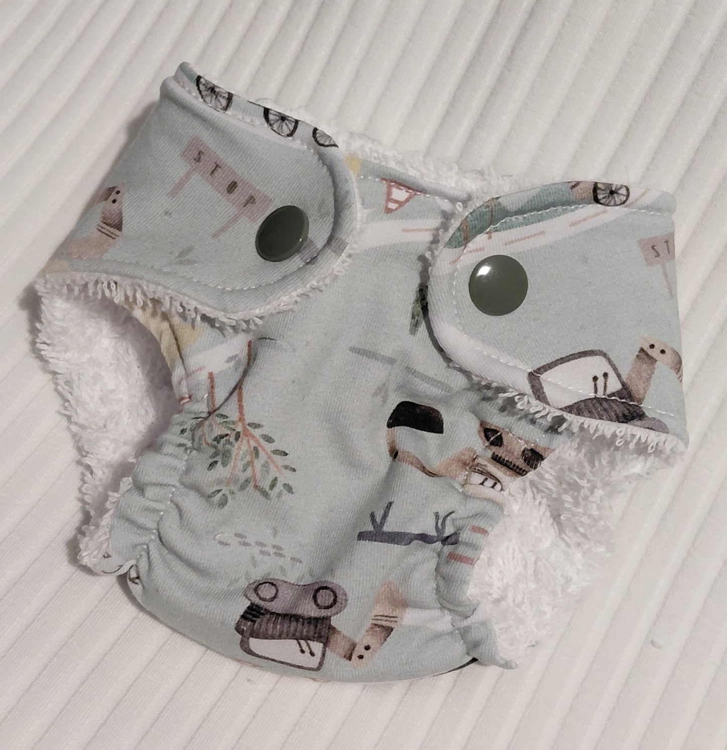 Luxury elasticated Nappy - Small (14-15inch doll)