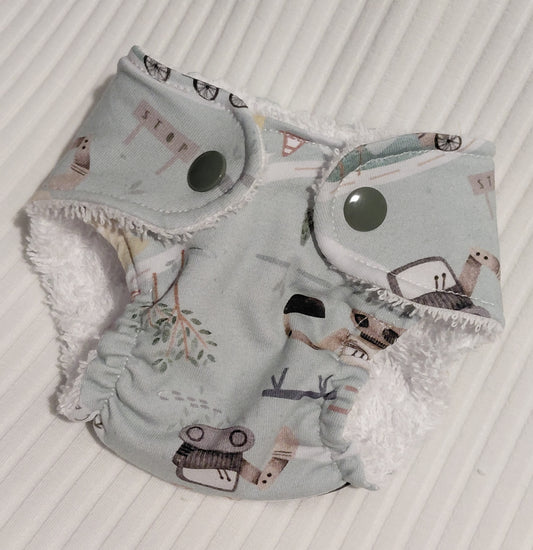 Luxury elasticated Nappy - Small (14-15inch doll)