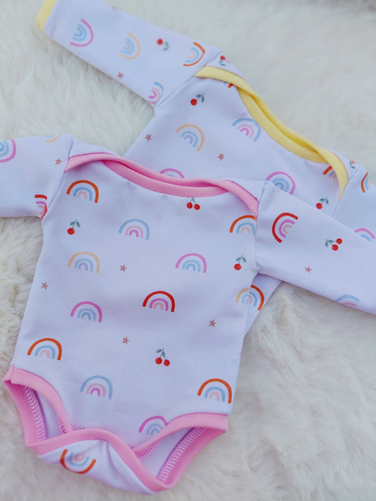 14-15 inch Pastel Rainbow bodysuit