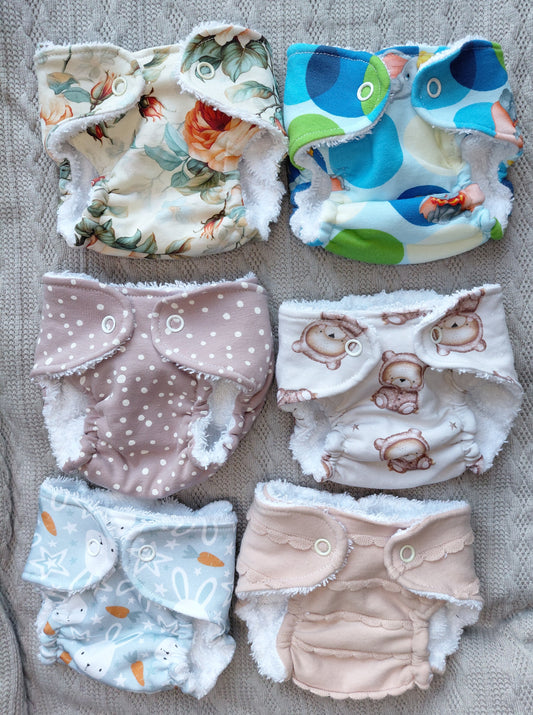 Luxury elasticated Nappy - Small (14-15inch doll)