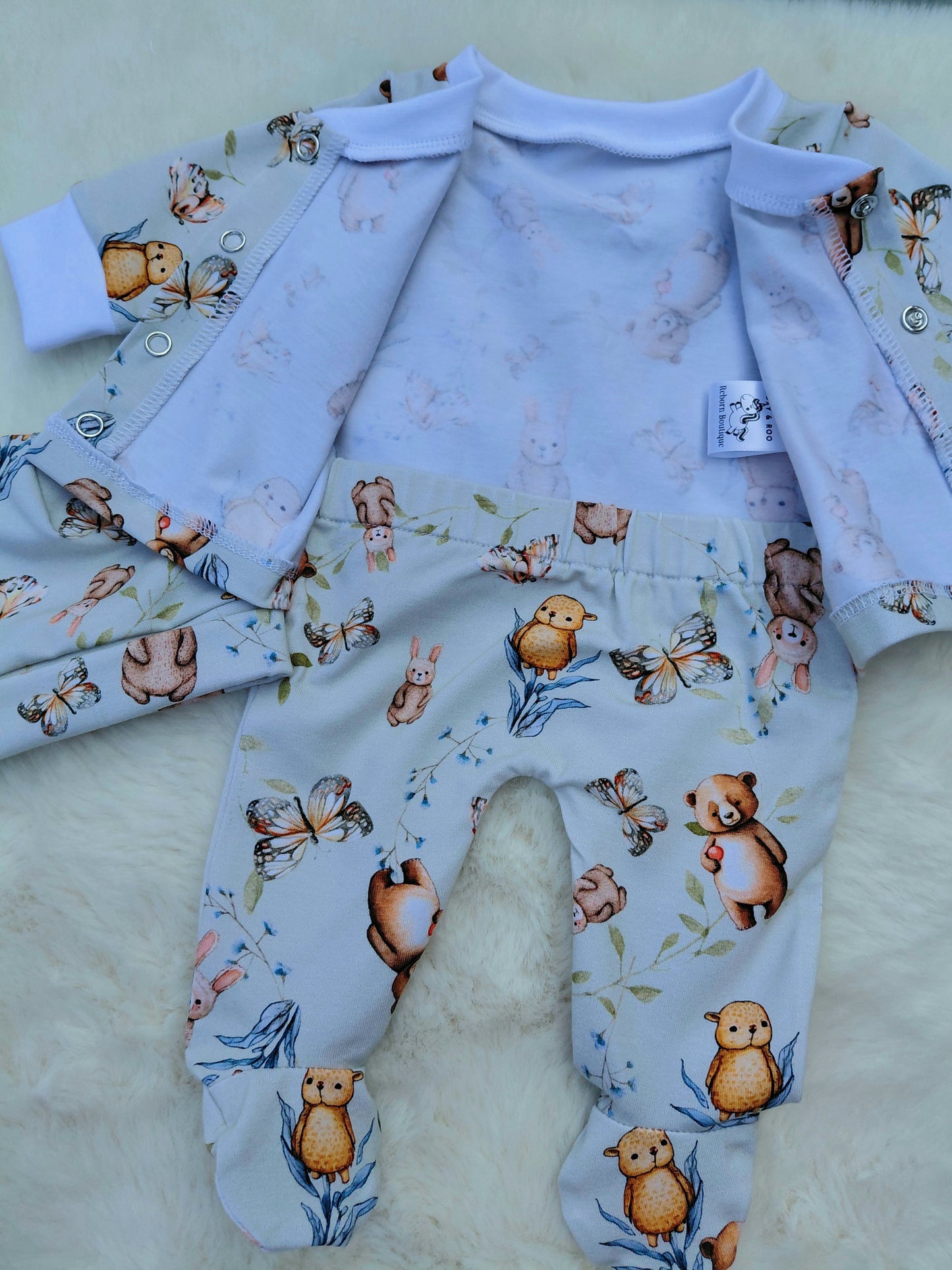 18-19inch Preemie Bear & Bunny All in One