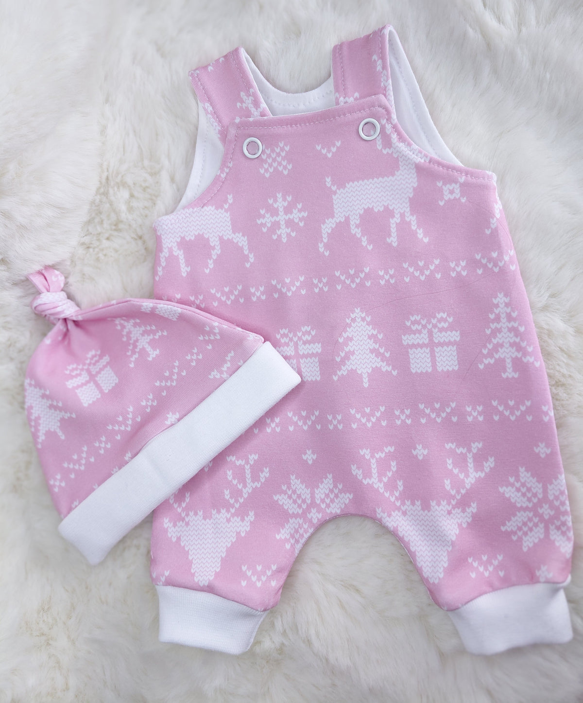 14-15inch ugly sweater Dungarees & Beanie