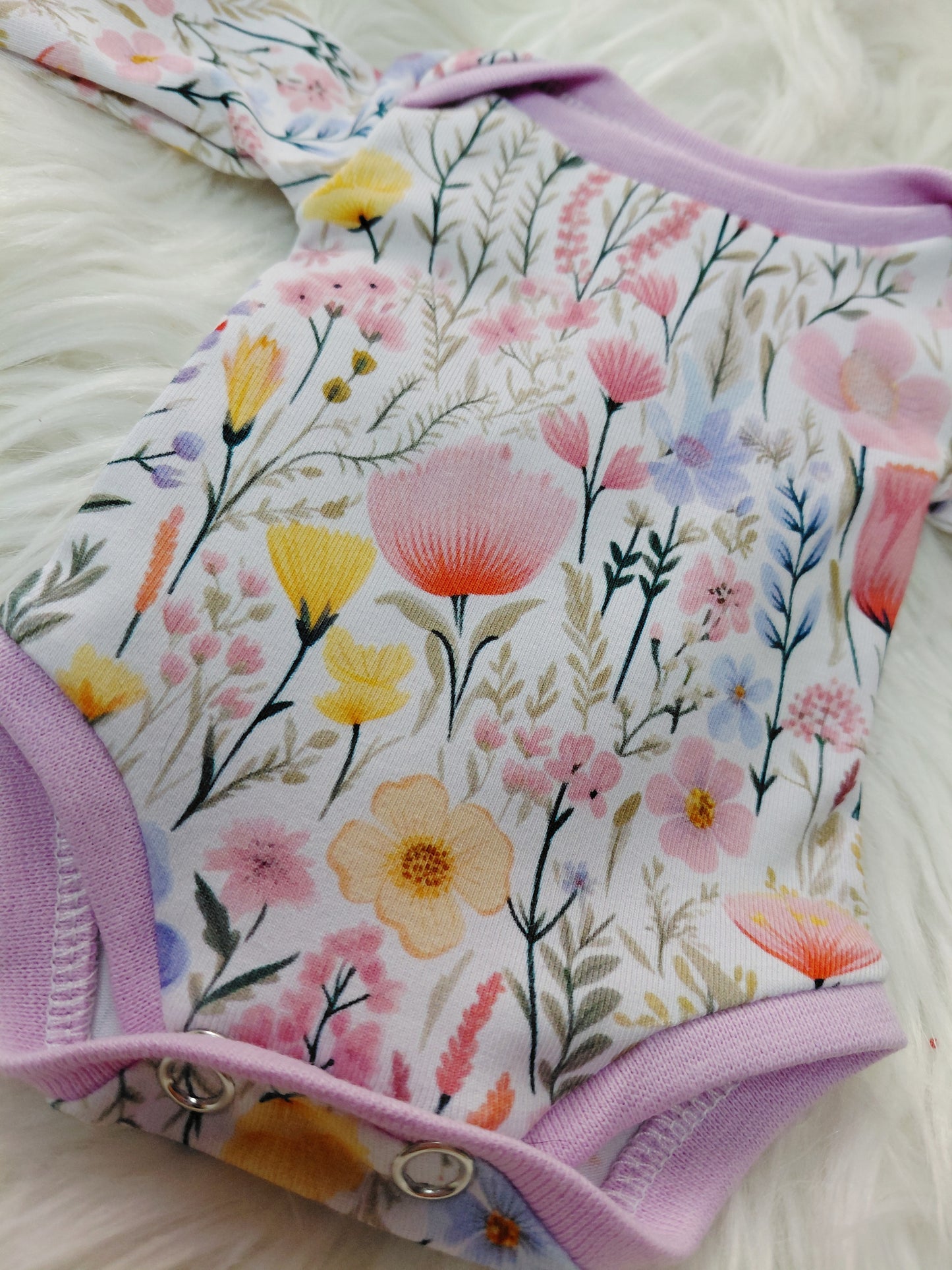 12-13inch wild flowers bodysuit