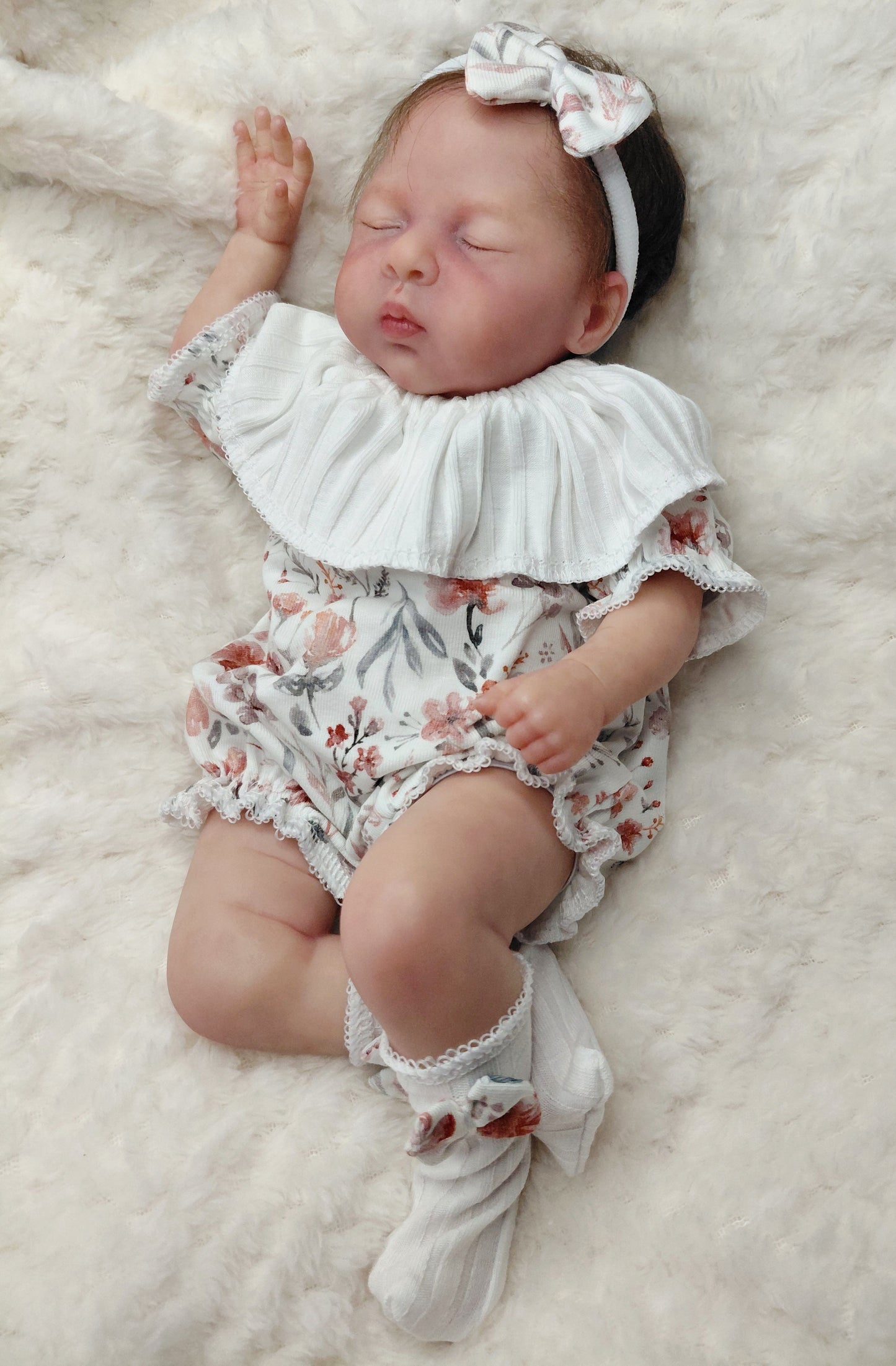 12-13 inch shortie Ruffle romper set